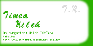 timea mileh business card